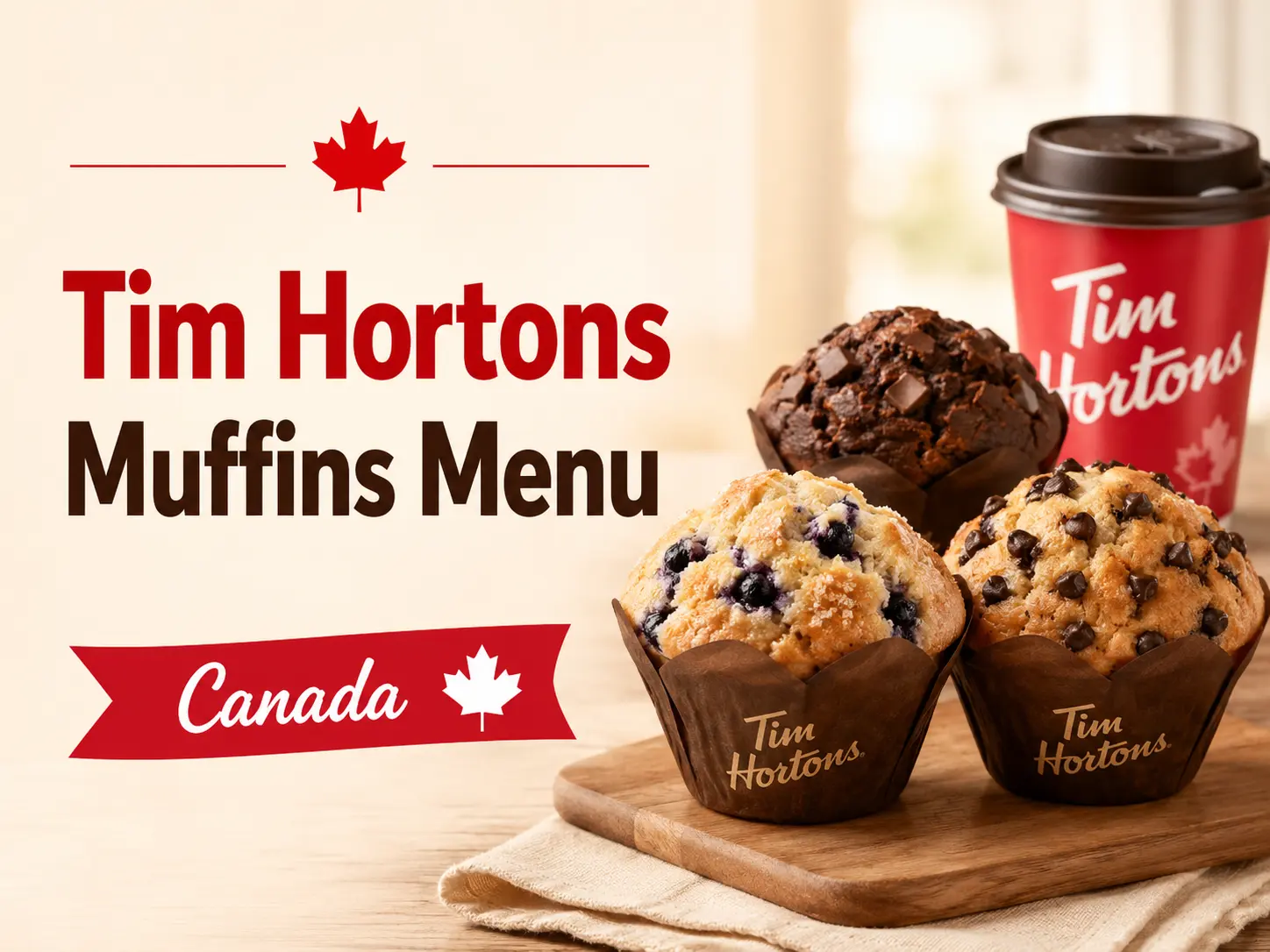 Tim Hortons Muffins Menu Canada with Prices