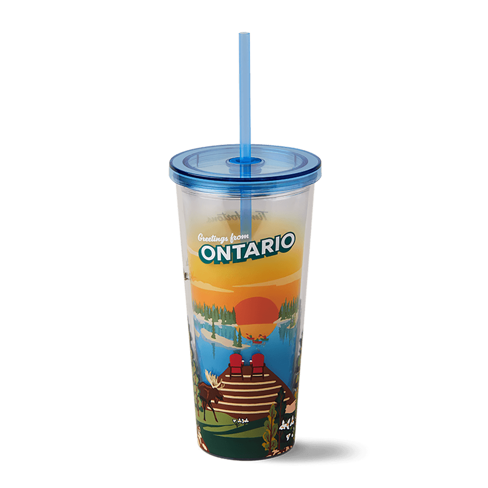 Ontario Plastic Straw Tumbler 24oz