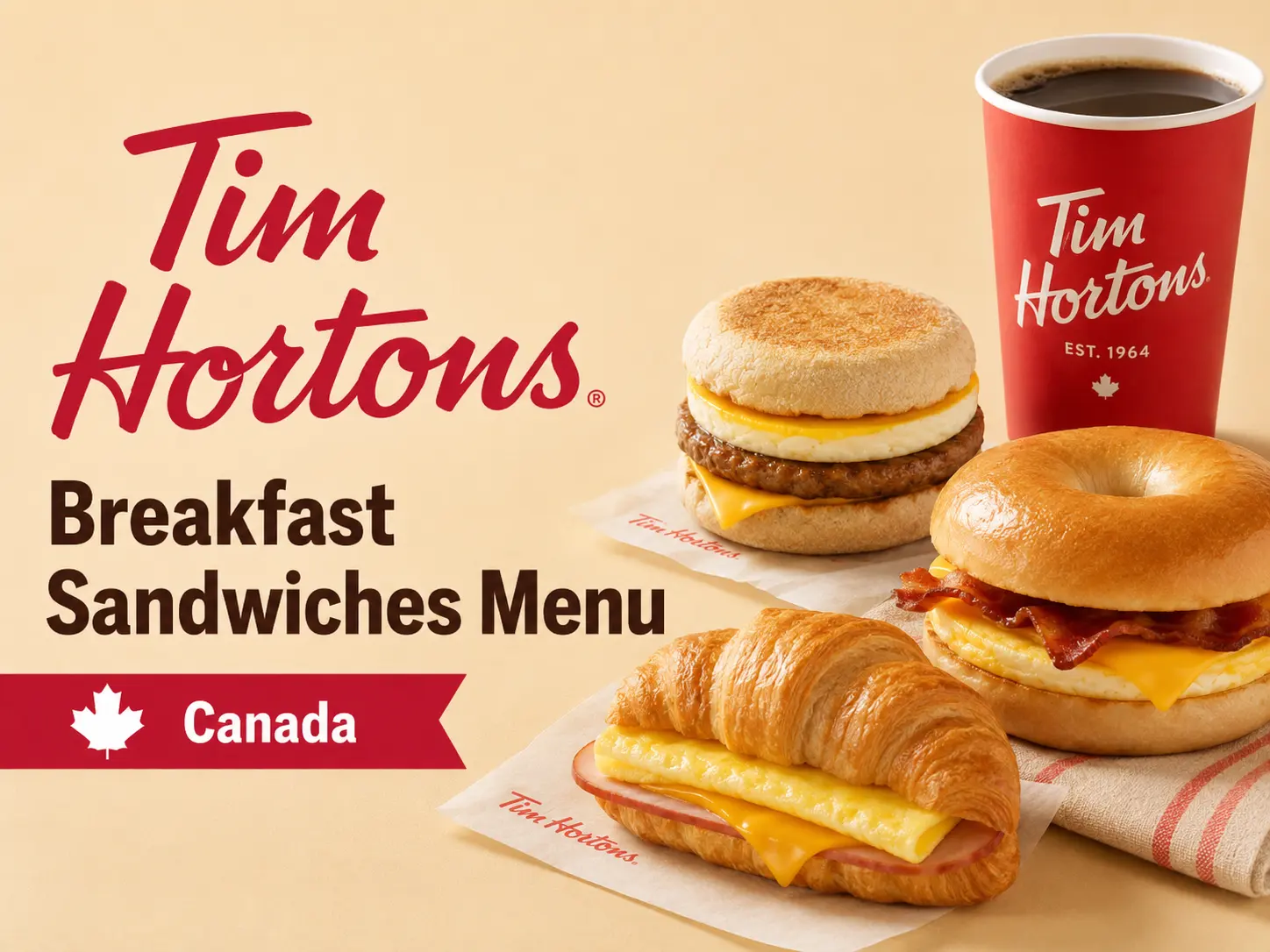 Tim Hortons Breakfast Sandwiches Menu Canada