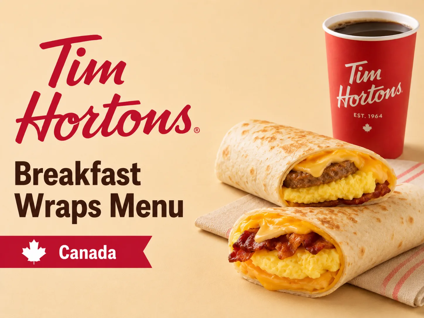 Tim Hortons Breakfast Wraps Menu Canada