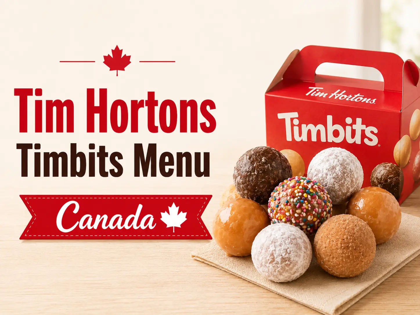 Tim Hortons Timbits Menu Canada