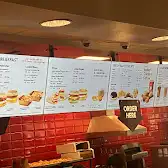 Tim Hortons storefront and interior at 100 Gopher St, Banff, AB