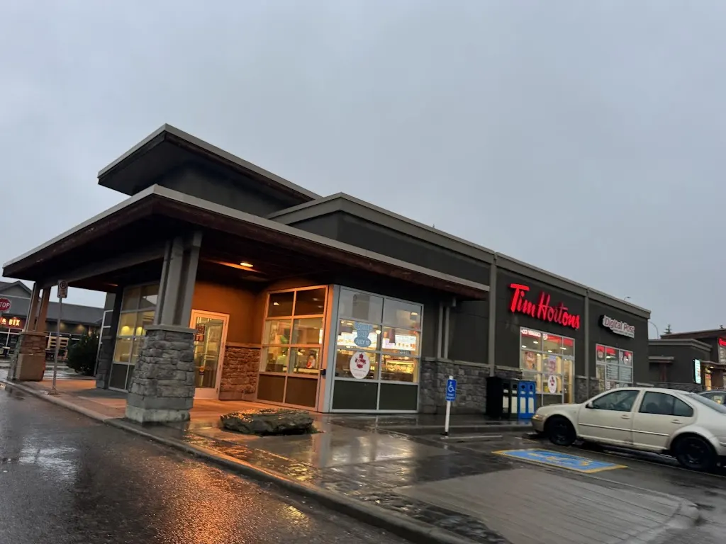 Tim Hortons storefront and interior at 917 85th St Sw, Calgary, AB