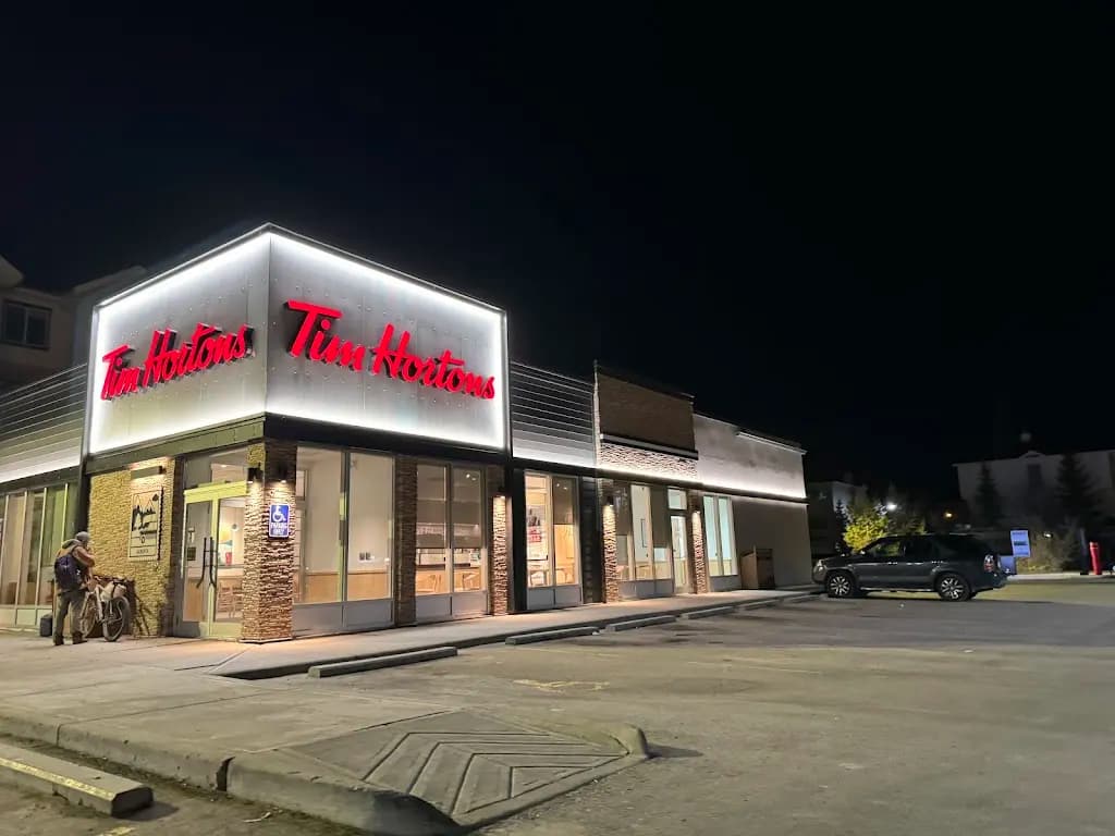 Tim Hortons storefront and interior at 1715 70 Street Se, Calgary, AB