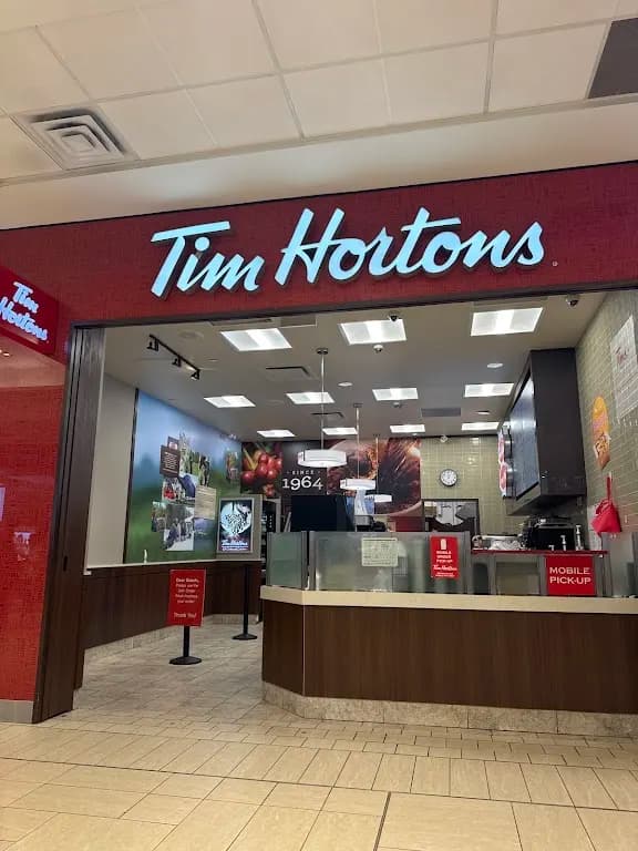 Tim Hortons storefront and interior at 6455 Macleod Trail Sw, Calgary, AB
