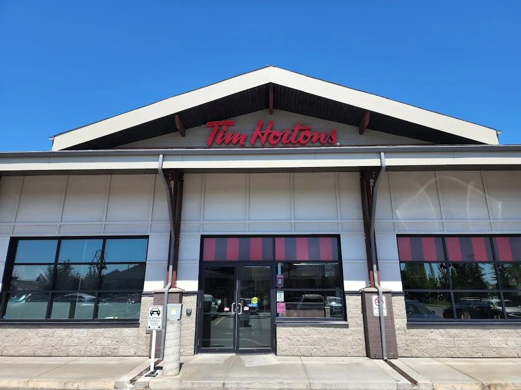 Tim Hortons storefront and interior at Unit 7, 28 Mckenzie Towne Avenue, Calgary, AB