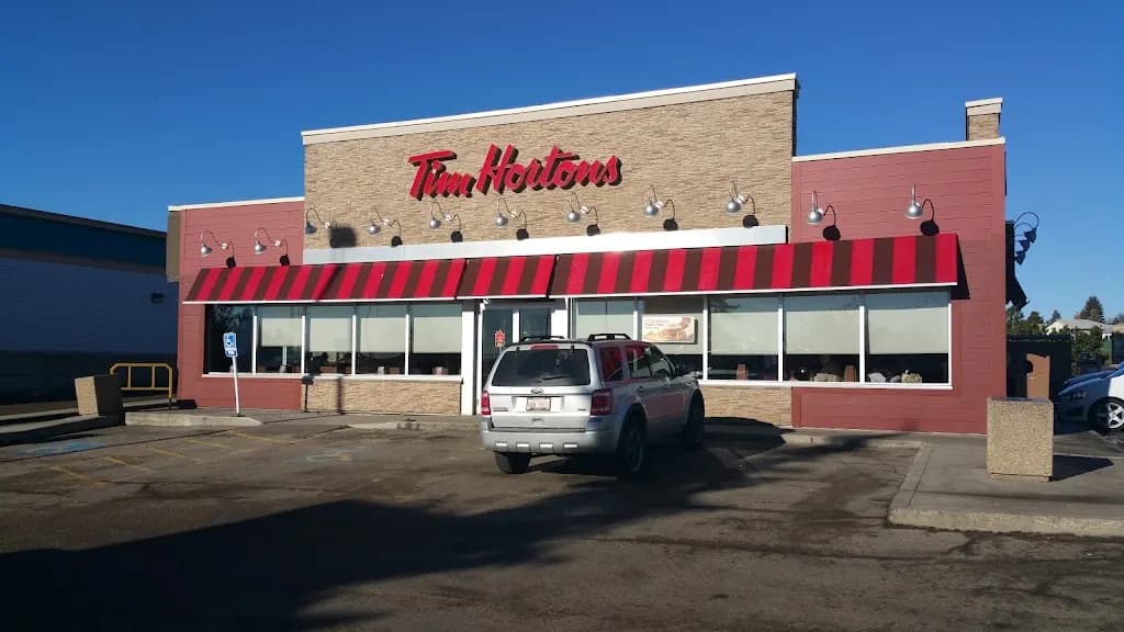 Tim Hortons storefront and interior at 420 Manning Crossing Nw, Edmonton, AB