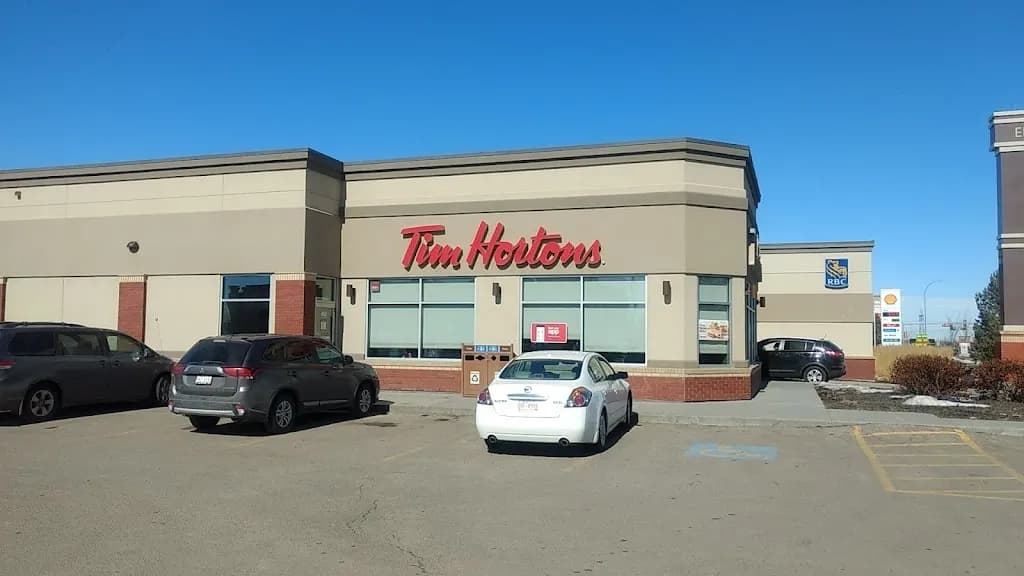 Tim Hortons storefront and interior at 862 Parsons Rd Sw, Edmonton, AB