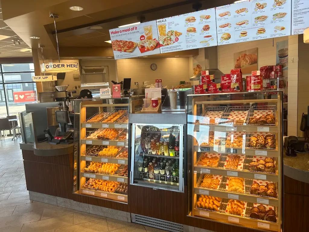 Tim Hortons storefront and interior at 6512 170th Ave Nw, Edmonton, AB
