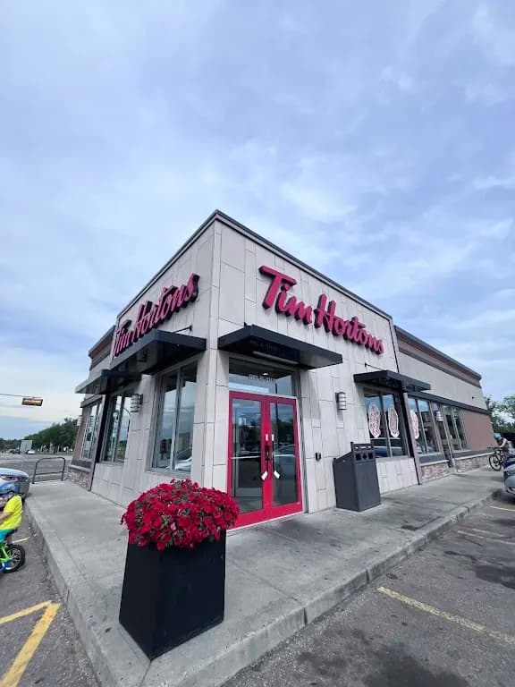 Tim Hortons storefront and interior at 7535 38 Ave Nw, Edmonton, AB