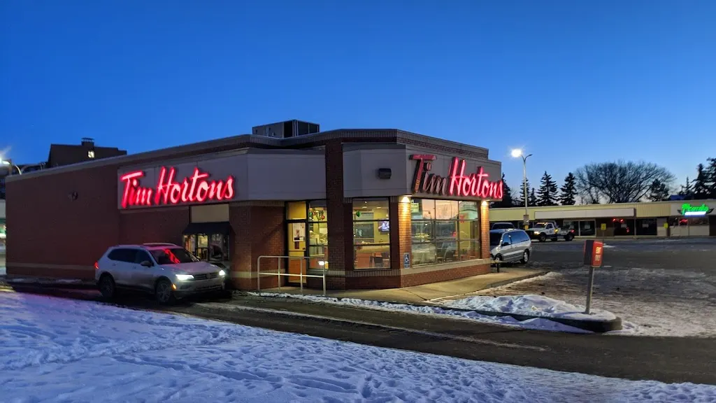 Tim Hortons storefront and interior at 11084 51st Ave Nw, Edmonton, AB