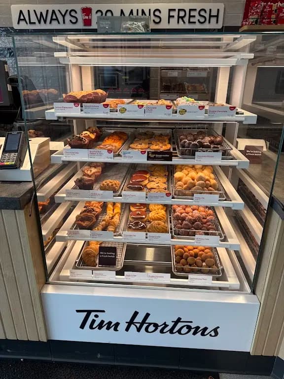 Tim Hortons storefront and interior at 14865 137th Ave Nw, Edmonton, AB