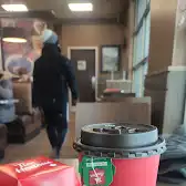 Tim Hortons storefront and interior at 16039 97th St, Edmonton, AB