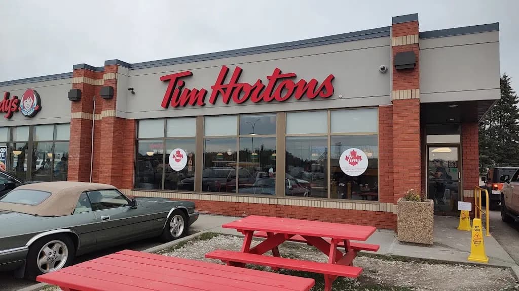 Tim Hortons storefront and interior at 4213 3rd Ave, Edson, AB