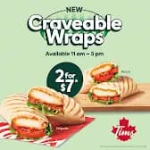 Tim Hortons storefront and interior at 4217 50th Ave, Red Deer, AB