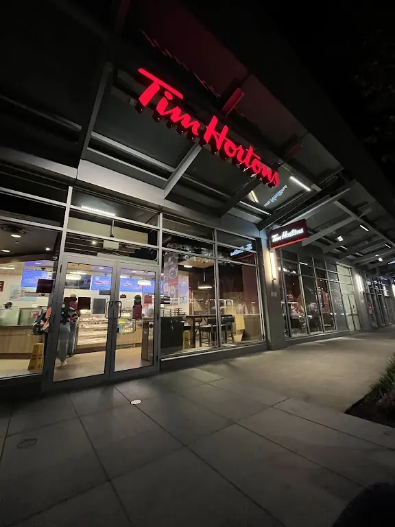 Tim Hortons storefront and interior at 6200 Mckay Ave, Burnaby, BC