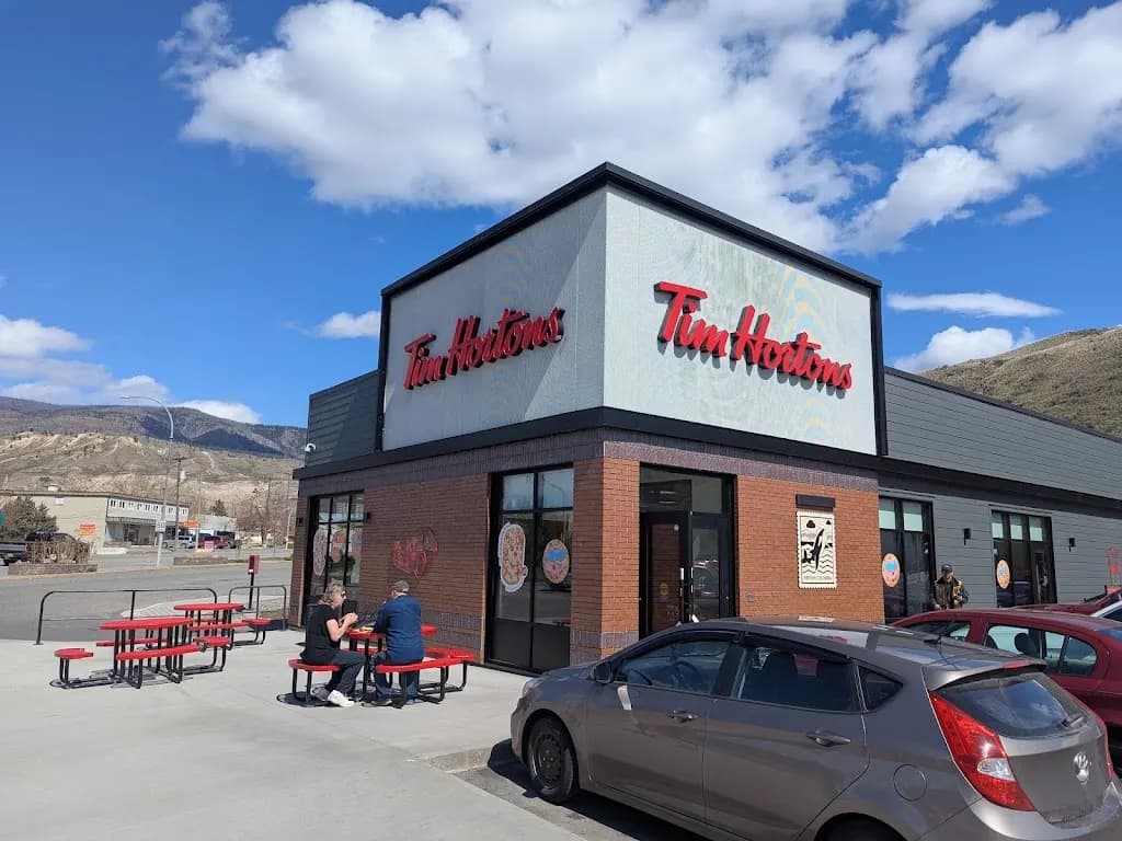 Tim Hortons storefront and interior at 1108 Trans Canada Hwy, Cache Creek, BC
