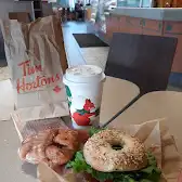 Tim Hortons storefront and interior at 17888 56 Ave, Cloverdale, BC