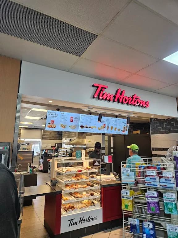 Tim Hortons storefront and interior at 1120 Rogers Way, Kamloops, BC