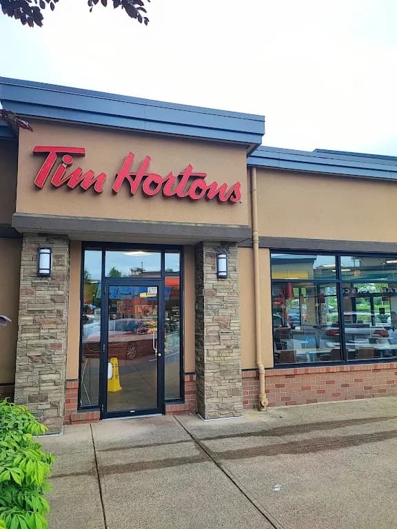 Tim Hortons storefront and interior at 20159 88th Ave, Langley, BC