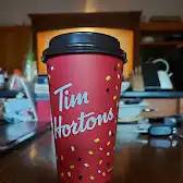 Tim Hortons storefront and interior at 20270 Logan Ave, Langley, BC