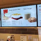 Tim Hortons storefront and interior at 22525 Fraser Hwy, Langley, BC