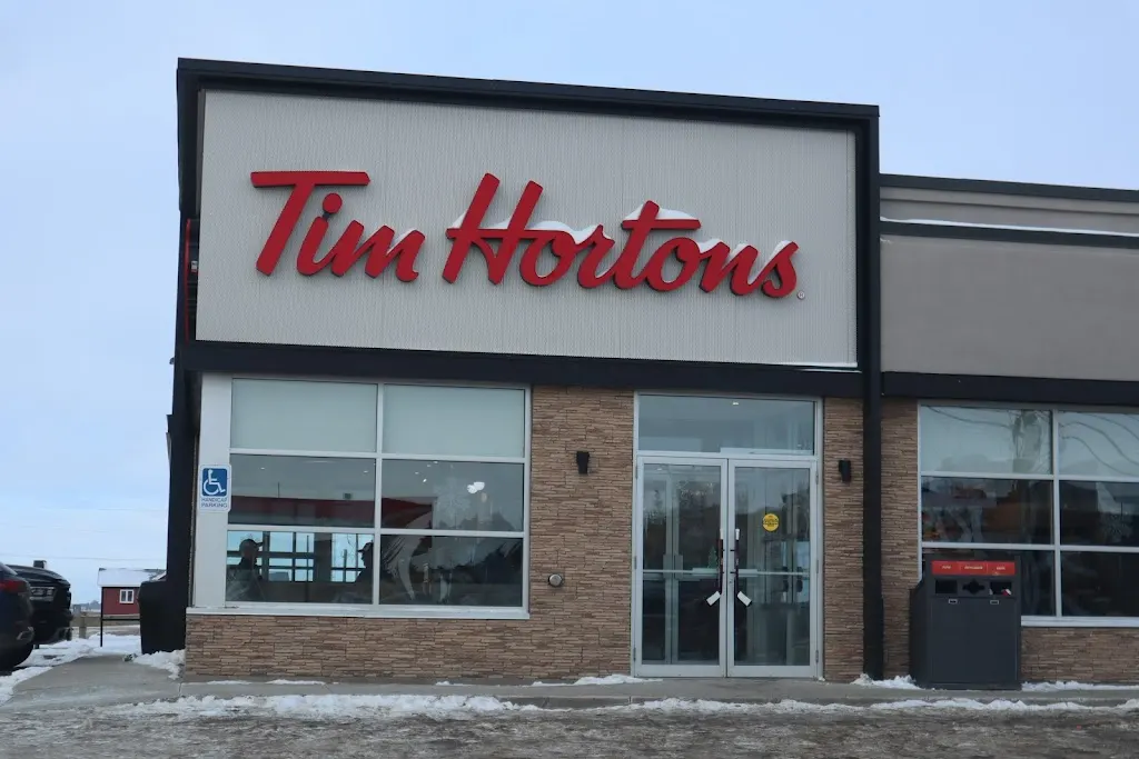 Tim Hortons storefront and interior at 1845 Middleton Ave, Brandon, MB