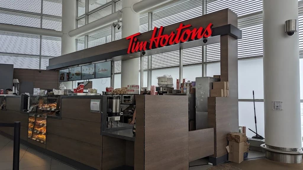Tim Hortons storefront and interior at 2000 Wellington Ave, Winnipeg, MB
