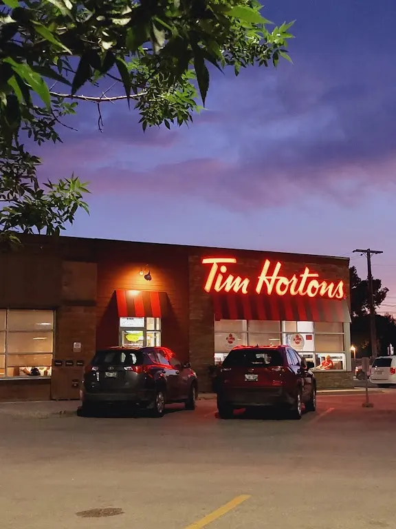Tim Hortons storefront and interior at 2401 Pembina Highway, Winnipeg, MB