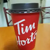 Tim Hortons storefront and interior at 1420 Vanier Blvd, Bathurst, NB