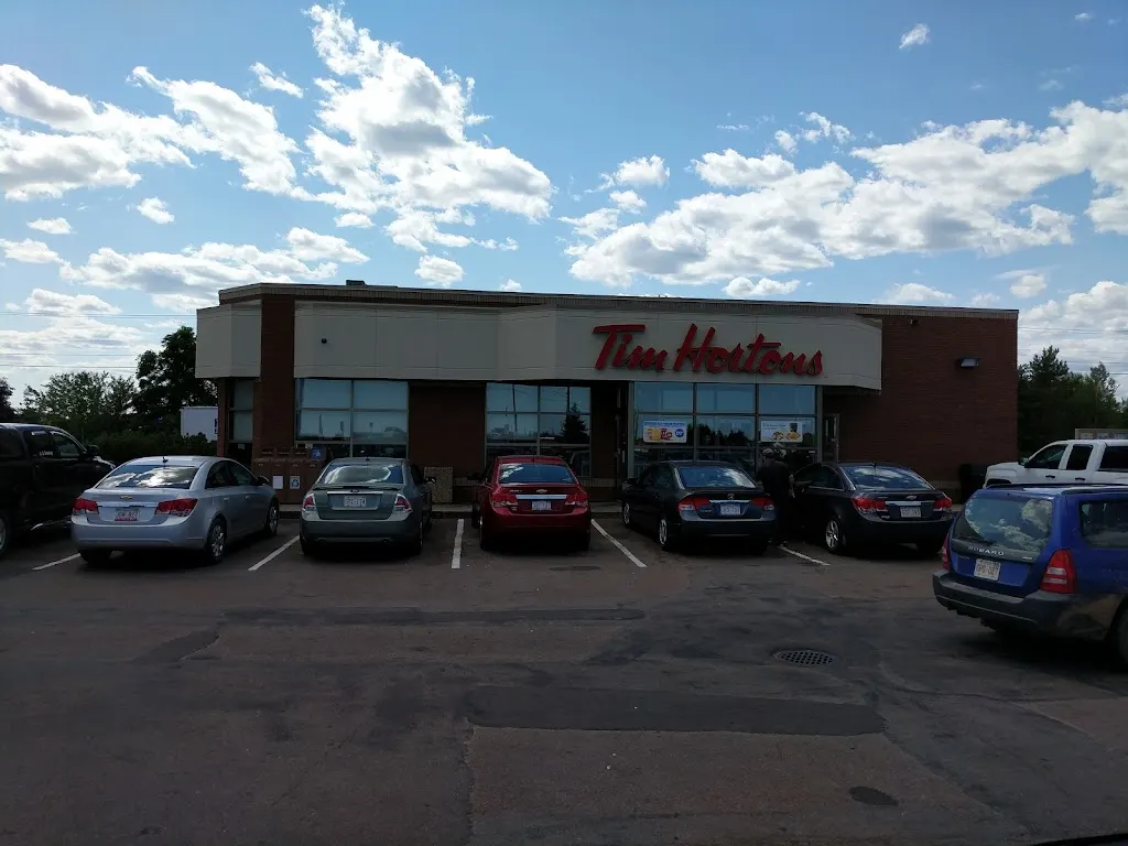 Tim Hortons storefront and interior at 165 Irving Blvd, Bouctouche, NB