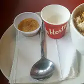 Tim Hortons storefront and interior at 327 Elmwood Rd, Moncton, NB