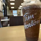 Tim Hortons storefront and interior at 750 St George Blvd, Moncton, NB