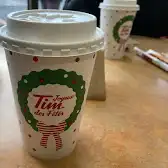 Tim Hortons storefront and interior at 500 Pinewood Rd, Riverview, NB