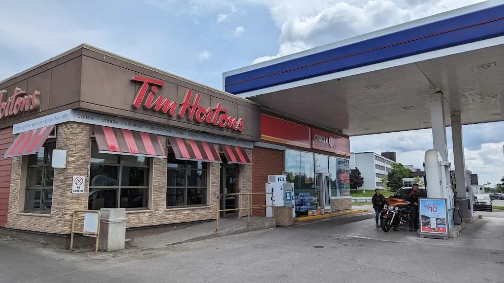 Tim Hortons storefront and interior at 104 Trans Canada Highway, Gander, NL