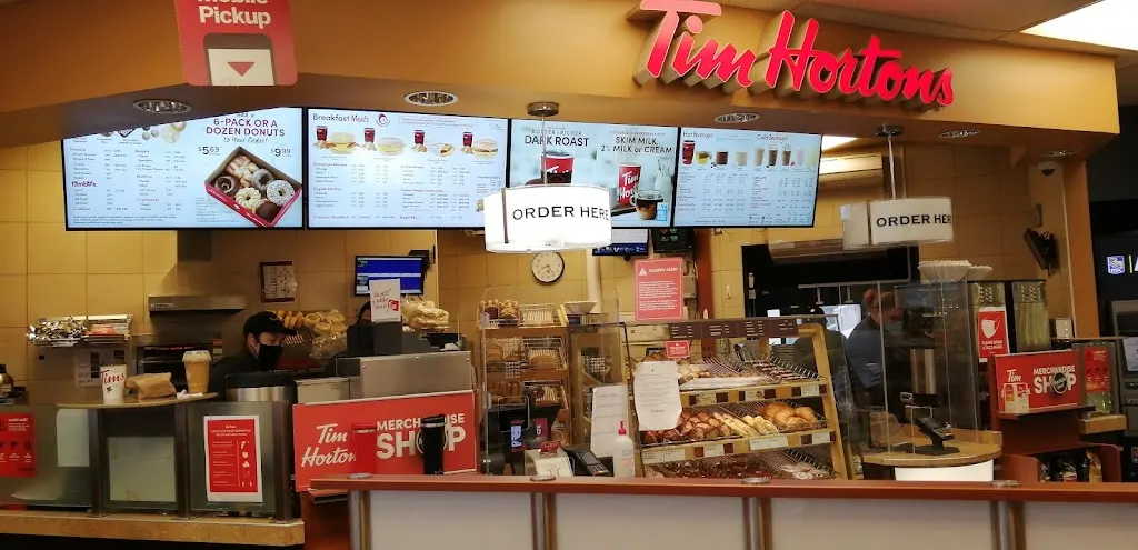 Tim Hortons storefront and interior at 249 Park Ave, Mount Pearl, NL