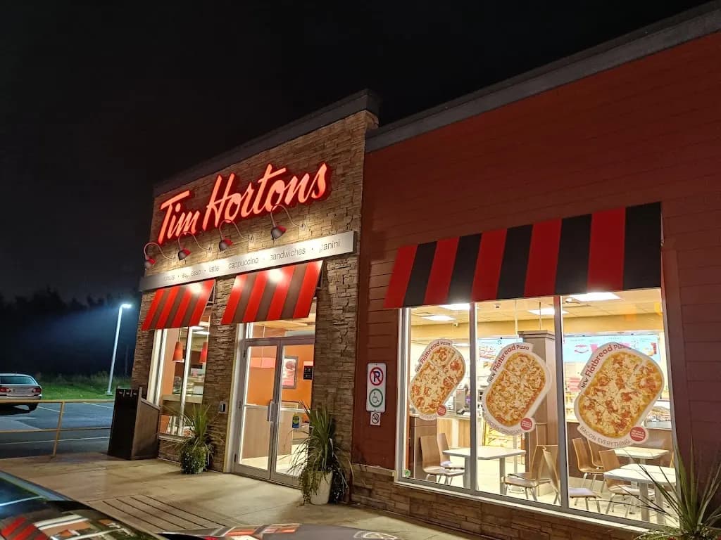 Tim Hortons storefront and interior at 10 Tailwind Drive, St. John's, NL