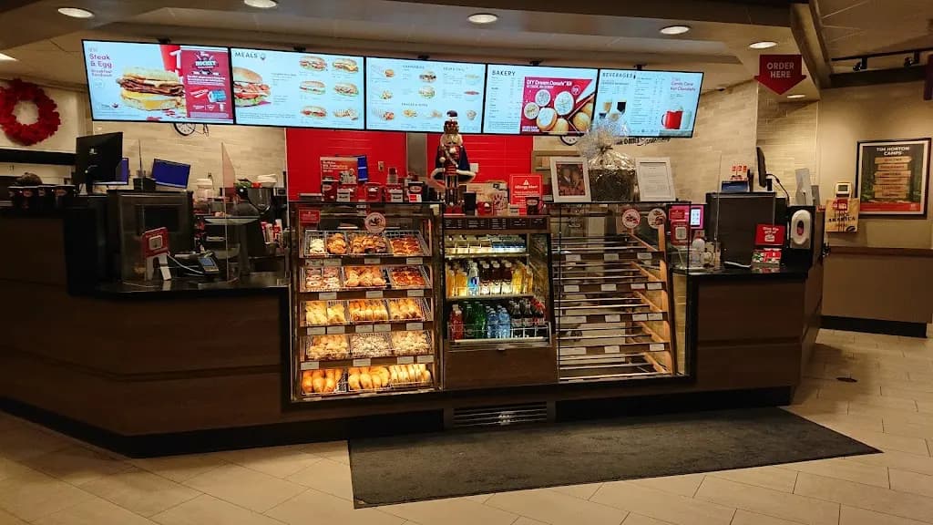 Tim Hortons storefront and interior at 139 Torbay Rd, St John's, NL