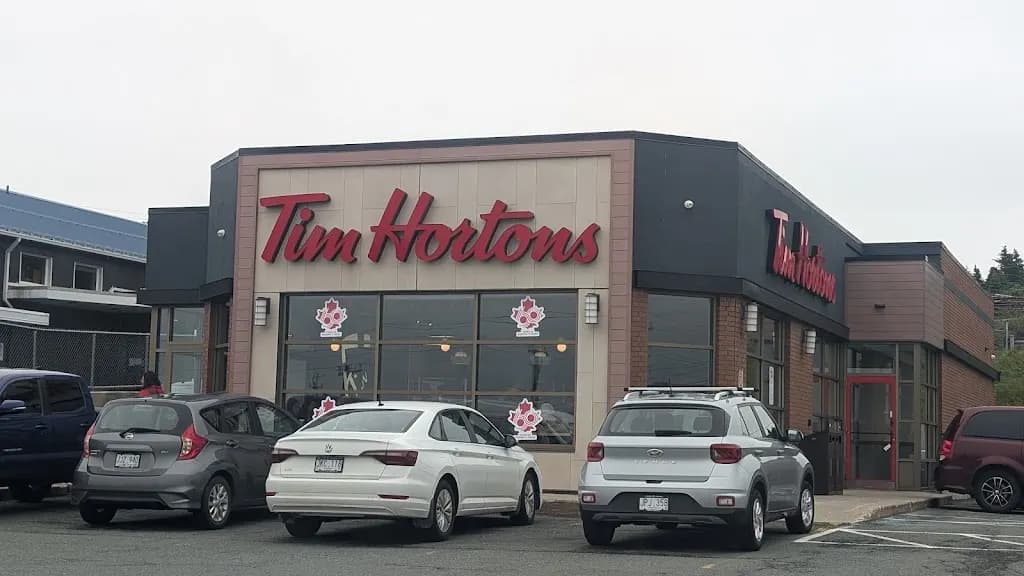 Tim Hortons storefront and interior at 275 Kenmount Rd, St John's, NL