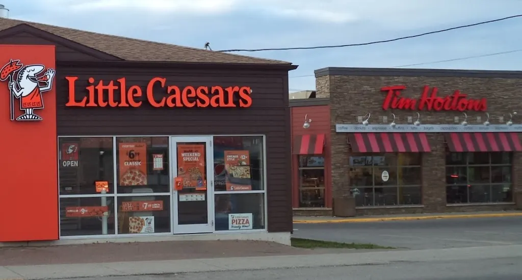 Tim Hortons storefront and interior at 124 Main St, Stephenville, NL