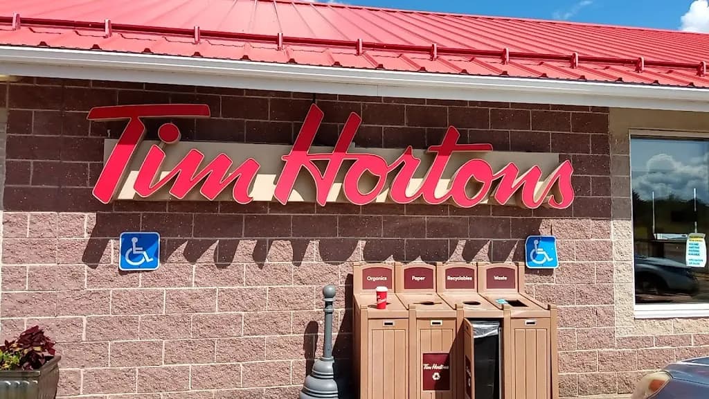Tim Hortons storefront and interior at 642 Granville St E, Bridgetown, NS