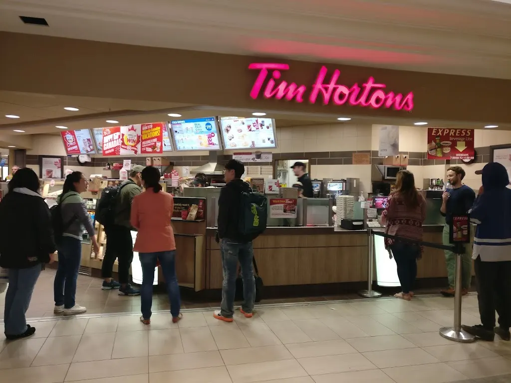 Tim Hortons storefront and interior at 5201 Duke St, Halifax, NS