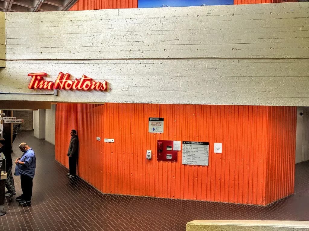Tim Hortons storefront and interior at 6230 Coburg Rd, Halifax, NS