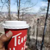 Tim Hortons storefront and interior at 479 George St, Sydney, NS