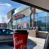 Tim Hortons storefront and interior at 14923 Yonge St, Aurora, ON