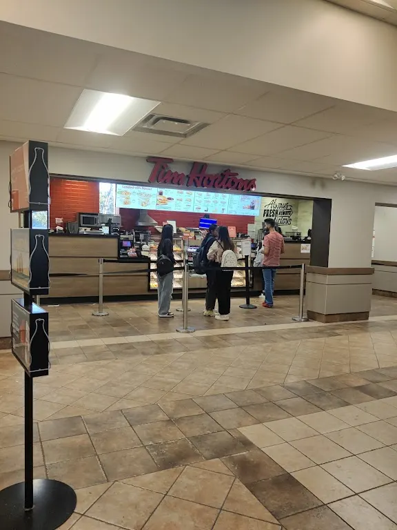 Tim Hortons storefront and interior at Georgian College - Barrie Campus, Barrie, ON