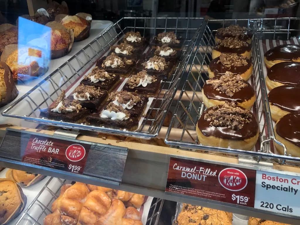 Tim Hortons storefront and interior at 5 Great Lakes Dr., Brampton, ON