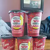Tim Hortons storefront and interior at 202 County Court Blvd, Brampton, ON