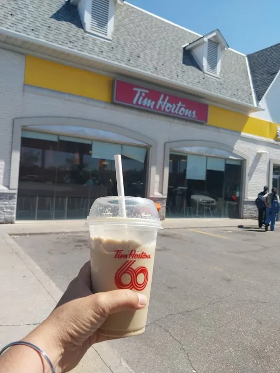 Tim Hortons storefront and interior at 9950 Chinguacousy, Brampton, ON