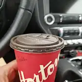 Tim Hortons storefront and interior at 11 Sinclair Blvd, Brantford, ON